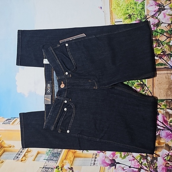 DU/ER Dark Blue Slim Fit Denim Jeans Size 28x32 NWT - Picture 4 of 9